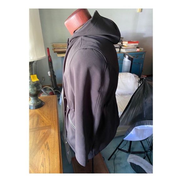 Reitman's Black Softshell Jacket Hooded Adjustable Waist Volup - Picture 3 of 9